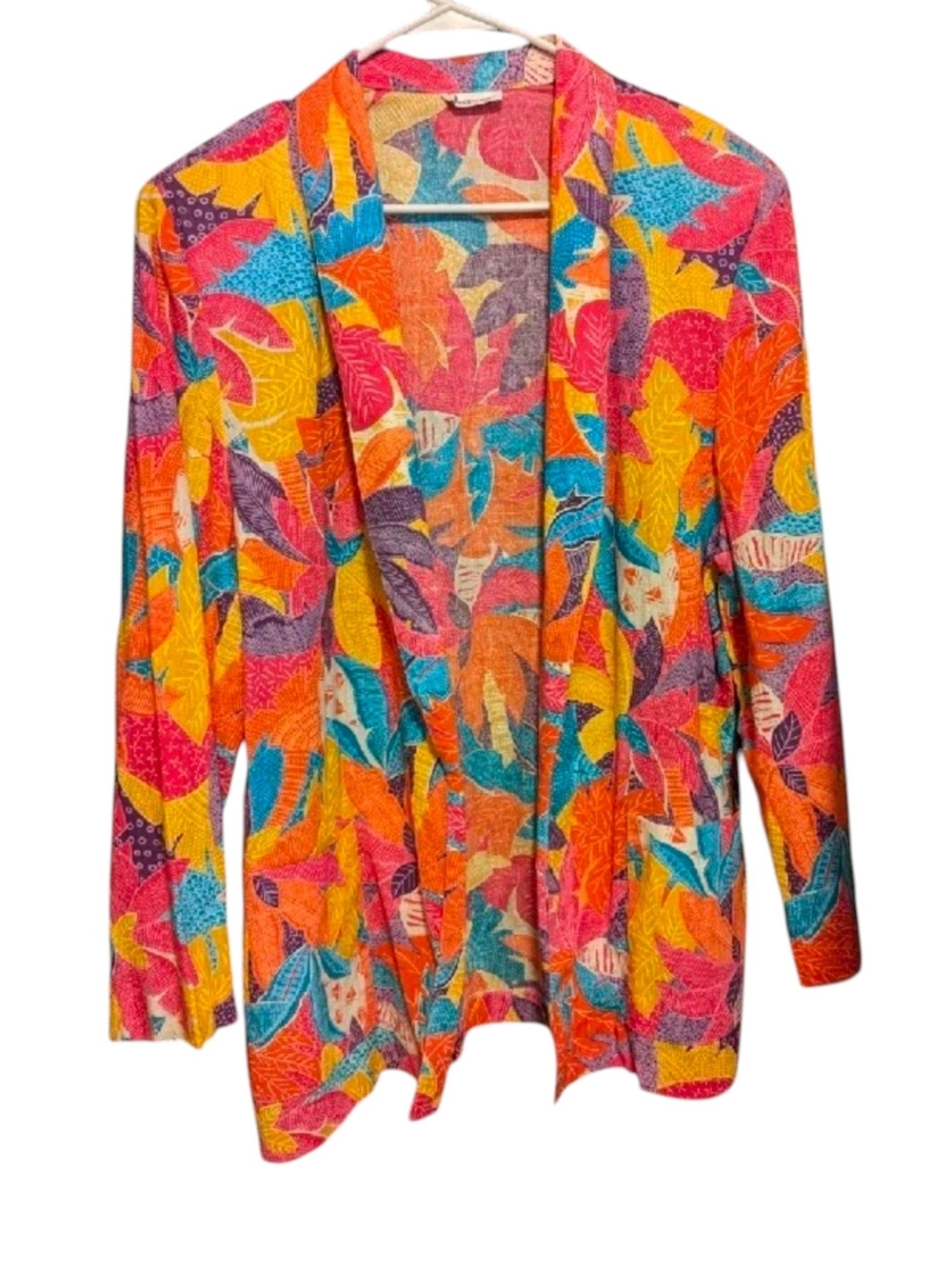 Vintage 80s New Wave Floral Abstract Blazer XL